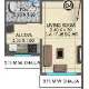 1 RK Flats Floor Plan - Carpet Area - 183 Sq.Ft.