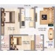 1 BHK Flats Floor Plan - Carpet Area : 510 sq.ft