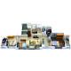 3 BHK Flats Floor Plan - Carpet Area : 1111 sq.ft