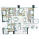 4 BHK Flats Floor Plan - Carpet Area : 1991 sq.ft