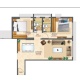 2 BHK Flats Floor Plan - Carpet Area : 752 sq.ft