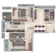 2 BHK Flats Floor Plan - Carpet Area : 705 sq.ft