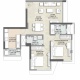 2 BHK Flats Floor Plan - Carpet Area : 743 sq.ft