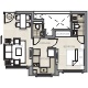 1 BHK Flats Floor Plan - Carpet Area : 378 sq.ft