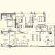 3 BHK Flats Floor Plan - Carpet Area : 1316 sq.ft
