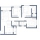 3 BHK Flats Floor Plan - Carpet Area : 1336 sq.ft