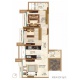 2 BHK Flats Floor Plan - Carpet Area : 624 sq.ft