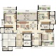 3 BHK Flats Floor Plan - Super Built-Up Area : 2600 sq.ft