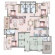 4 BHK Flats Floor Plan - Carpet Area : 1,391 sq.ft