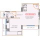1 BHK Flats Floor Plan - Carpet Area : 300 sq.ft