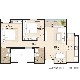 2 BHK Flats Floor Plan - Carpet Area : 474.04  Sq.ft