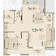 1 BHK Flats Floor Plan - Carpet Area : 364  Sq.ft