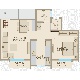1 BHK Flats Floor Plan - Carpet Area : 382  Sq.ft