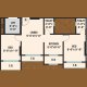 2 BHK Flats Floor Plan - Carpet Area : 474.83  Sq.ft