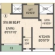 1 RK Flats Floor Plan - Carpet Area : 378  Sq.ft